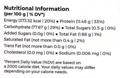 Nutritional information