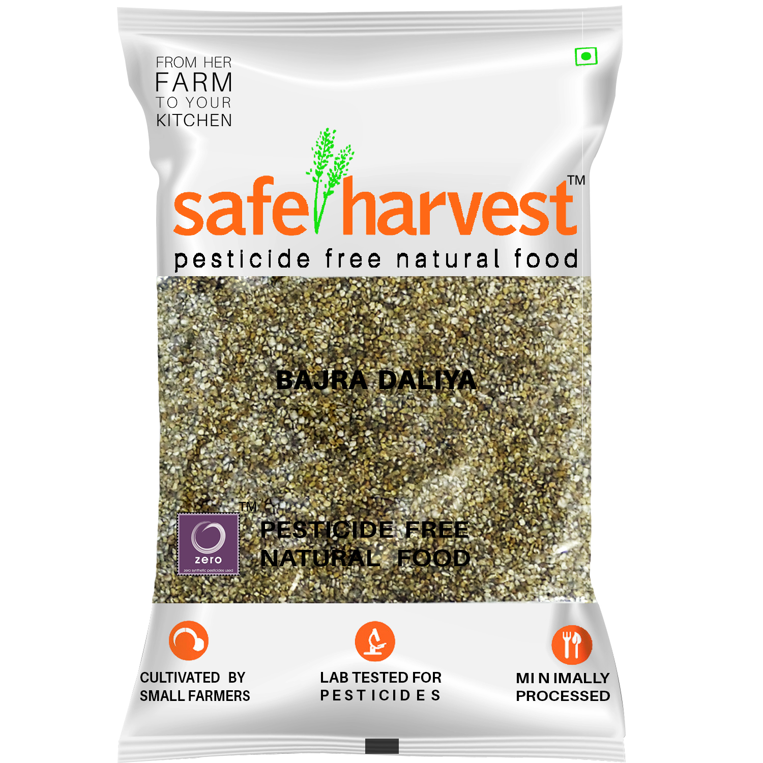 Safe Harvest Bajra Daliya 500gm - Safe Harvest
