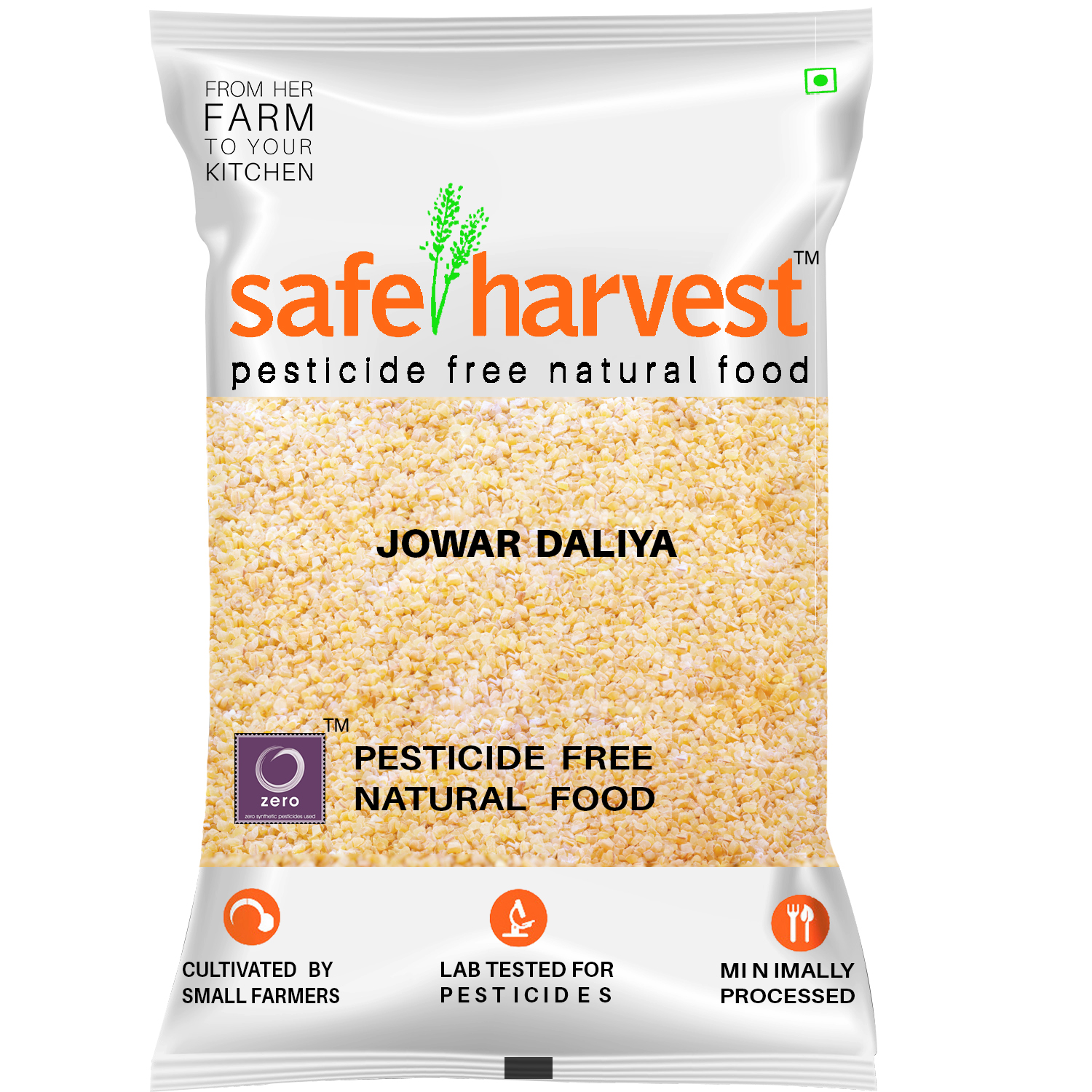 Safe Harvest Jowar Daliya 500g - Safe Harvest