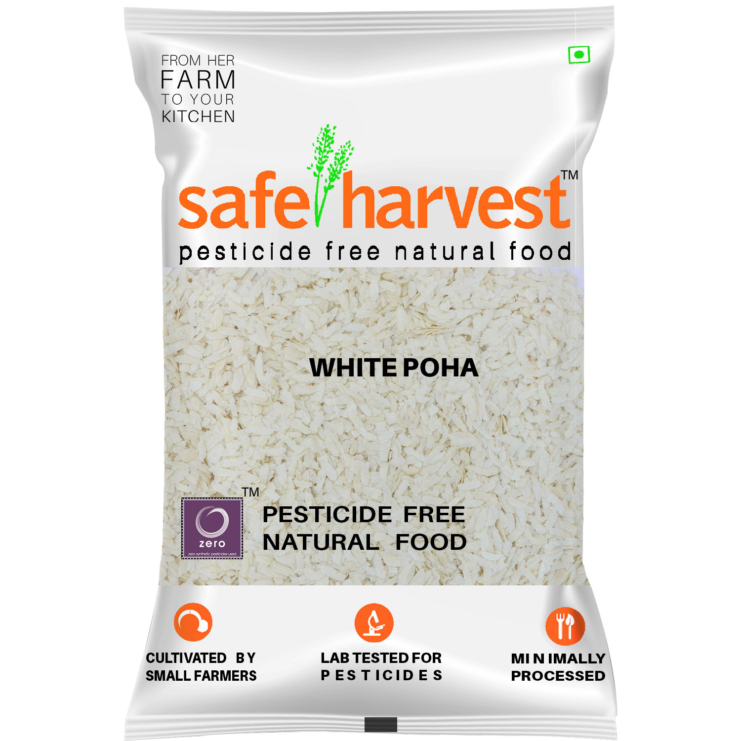 Pesticide free White poha